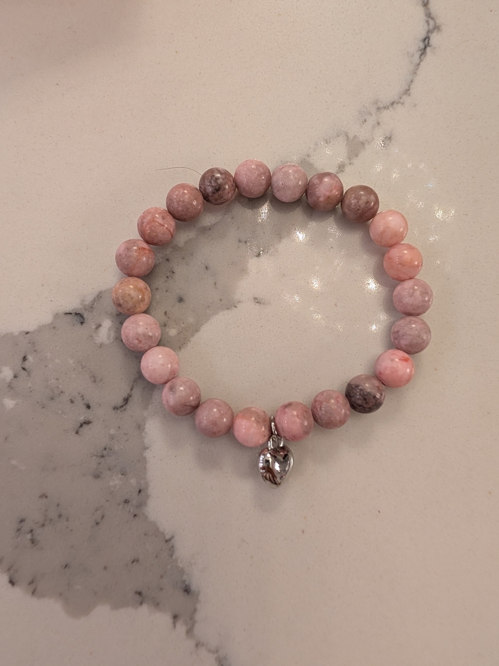 Pink Beaded Stretch Bracelet In Gift Box New - Picture 7 of 8
